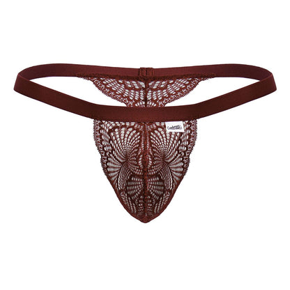 CandyMan Lace Thong - Wine by CandyMan