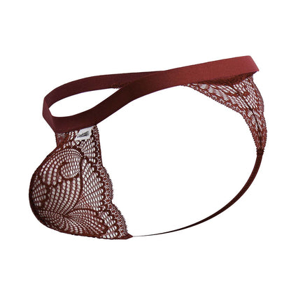 CandyMan Lace Thong - Wine by CandyMan