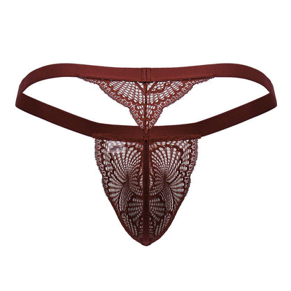 CandyMan Lace Thong - Wine by CandyMan