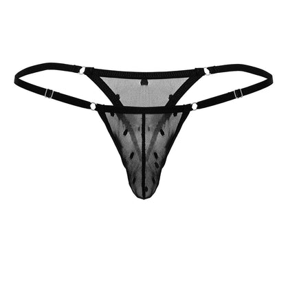 CandyMan Mesh Thong - Black by CandyMan