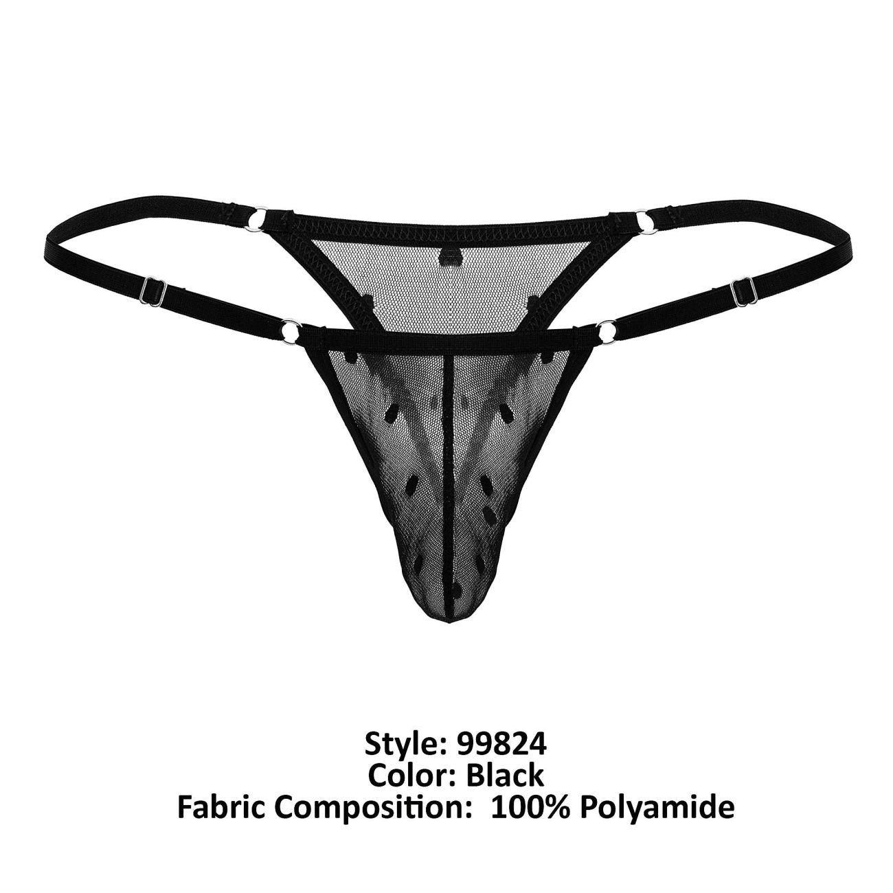 CandyMan Mesh Thong - Black by CandyMan