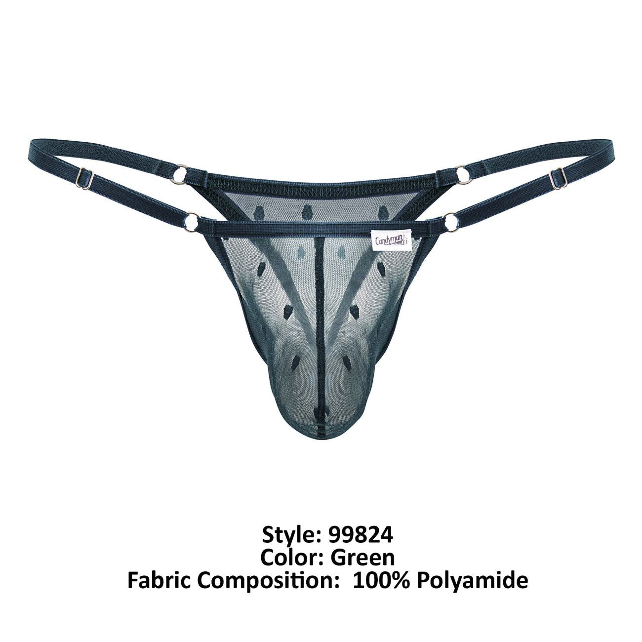 CandyMan Mesh Thong - Green by CandyMan