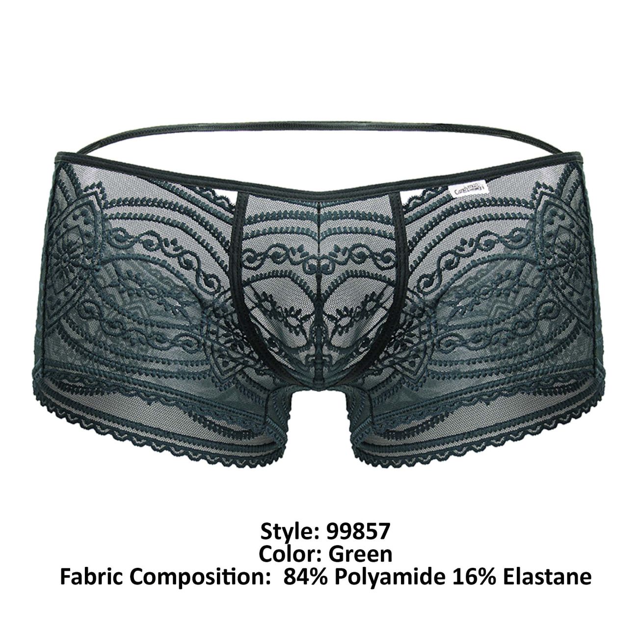 CandyMan Booty Lace Trunks - Green by CandyMan