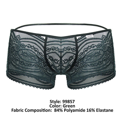CandyMan Booty Lace Trunks - Green by CandyMan