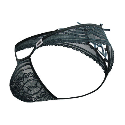 CandyMan Lacey Lace-Up Thong - Green