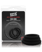 Rock Solid Tri-Pack Silicone Gasket Cockrings - Black by Doc Johnson