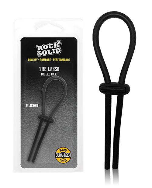 Rock Solid Lasso Single Adjustable Lock Black Silicone by Doc Johnson
