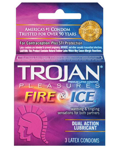 Trojan Fire & Ice Condoms - Box of 3 by Paradise Marketing