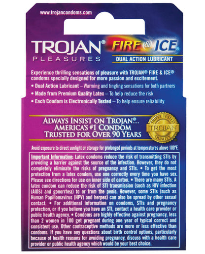 Trojan Fire & Ice Condoms - Box of 3 by Paradise Marketing