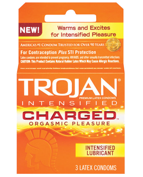 Trojan Intensified Charged Condoms - Box of 3 by Paradise Marketing