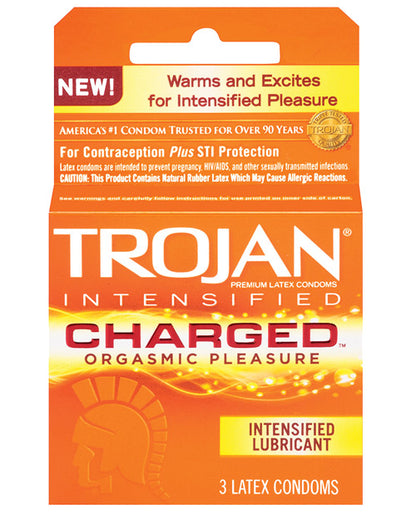 Trojan Intensified Charged Condoms - Box of 3 by Paradise Marketing