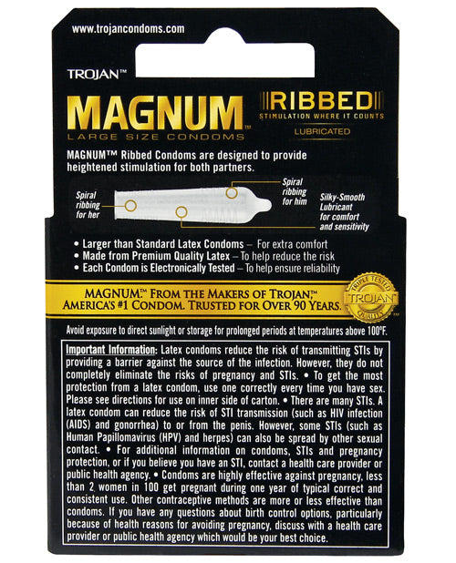 Trojan Magnum Ribbed Condoms by Paradise Marketing