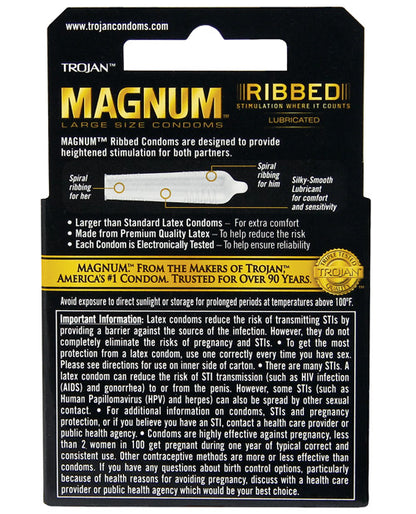 Trojan Magnum Ribbed Condoms by Paradise Marketing
