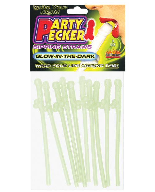 Bachelorette Party Pecker Sipping Straws -Pack Of 10