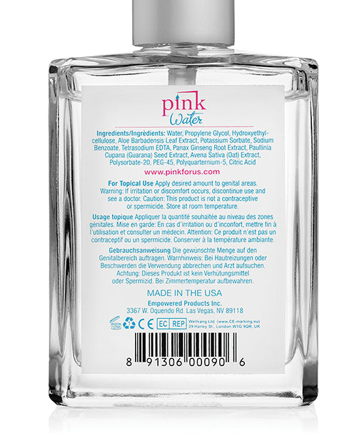 Pink Water Based Lubricant - 4 oz Bottle w/Pump