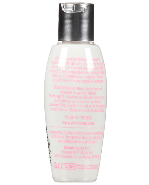 Pink Silicone Lube Flip Top Bottle