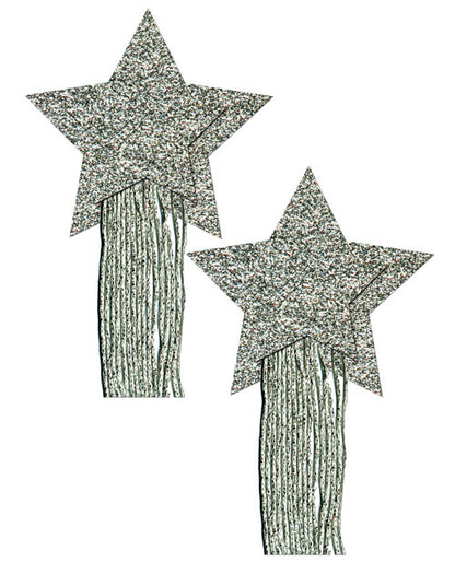 Pastease Tassle Glitter  Stars - Silver O/S