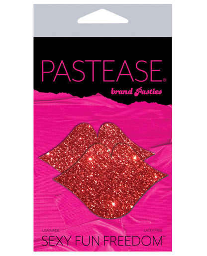 Pastease Premium Glitter Lips - Red O/S by Pastease