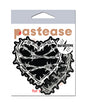 Pastease Premium Barbed Wire Heart Reflective - Black O/S