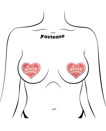 Pastease Premium Retro Heart Juicy - Pink Grapefruit O/S