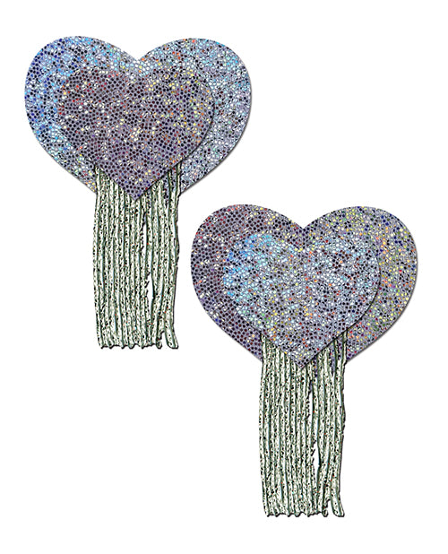 Pastease Tassel Glitter Heart - Silver O/S