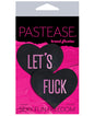 Pastease Premium Let's Fuck Hearts - Black O/S by Pastease