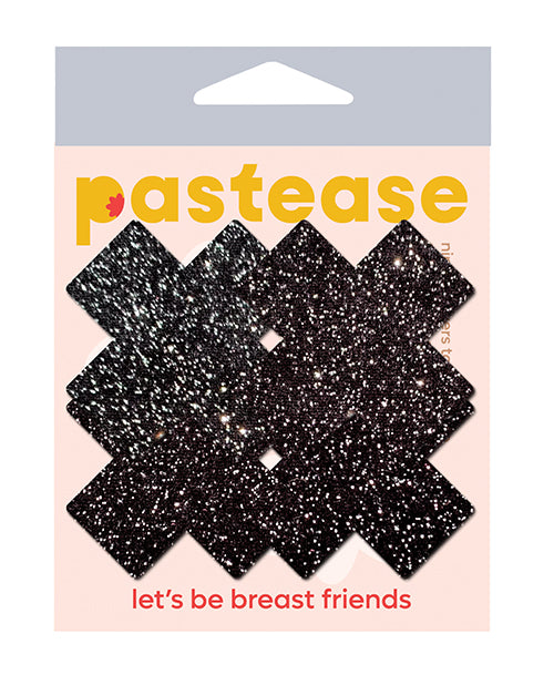 Pastease Premium Petites Sparkle Plus X - Black O/S Pack of 2 Pair