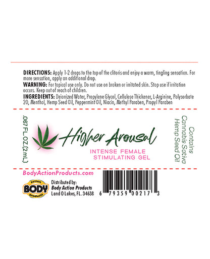 Higher Arousal Female Stimulating Gel - 1/2 oz