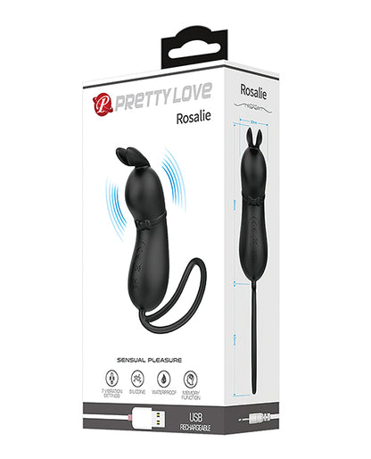 Pretty Love Rosalie Tethered Clit Stim - Black by Liaoyang Baile Health Care Produ