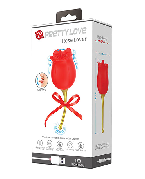 Pretty Love Licking Rose Lover Dual Ended - Rose by Liaoyang Baile Health Care Produ