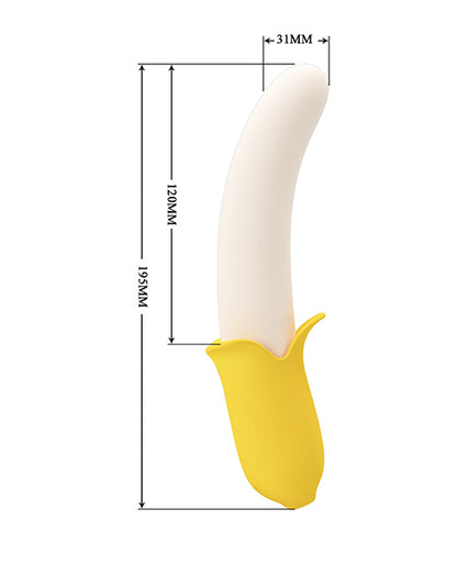 Pretty Love Banana Geek Thrusting Vibrator - Yellow