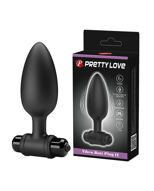 Pretty Love Vibra Butt Plug II - Black by Liaoyang Baile Health Care Produ