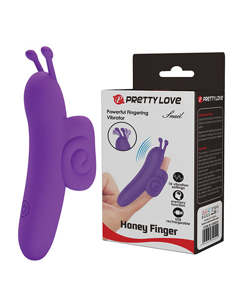 Pretty Love Snail Honey Finger Vibe - Purple by Liaoyang Baile Health Care Produ