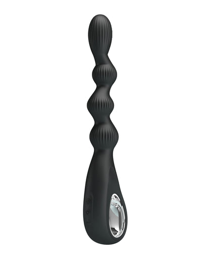 Pretty Love Federer Vibrating Beaded Anal Probe - Black