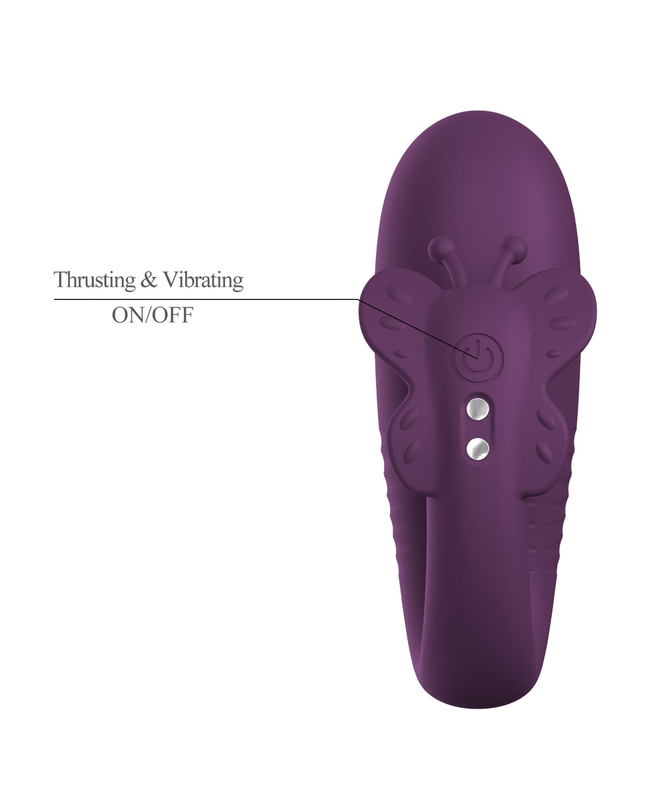 Pretty Love Klay App-Enabled Thrusting Hands-Free Vibrator - Purple by Liaoyang Baile Health Care Produ