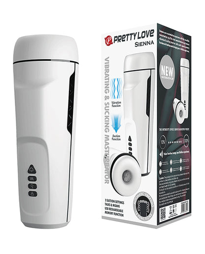Pretty Love Sienna Sucking & Vibrating Masturbator - White by Liaoyang Baile Health Care Produ