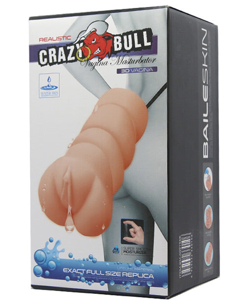 Crazy Bull No Lube Vagina Masturbator Sleeve - Ivory by Liaoyang Baile Health Care Produ