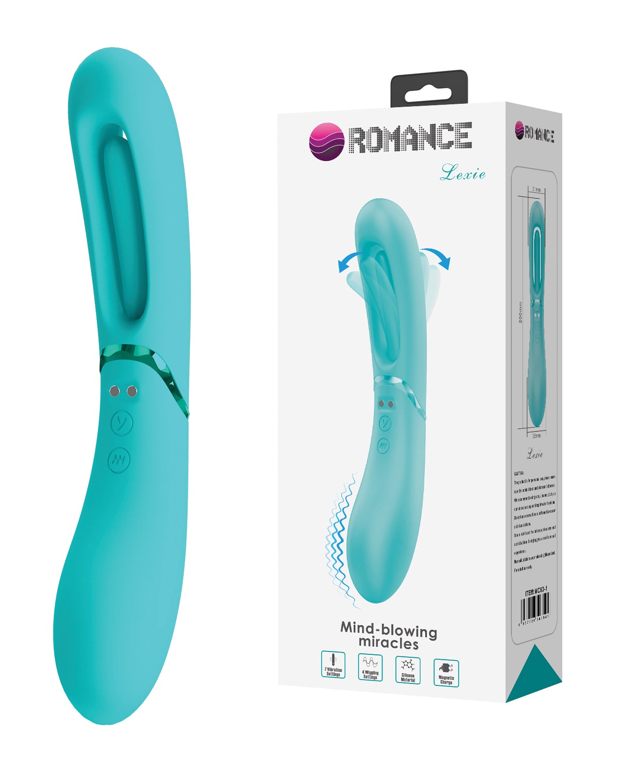 Pretty Love Romance Lexie Flapping Vibe - Aqua by Liaoyang Baile Health Care Produ
