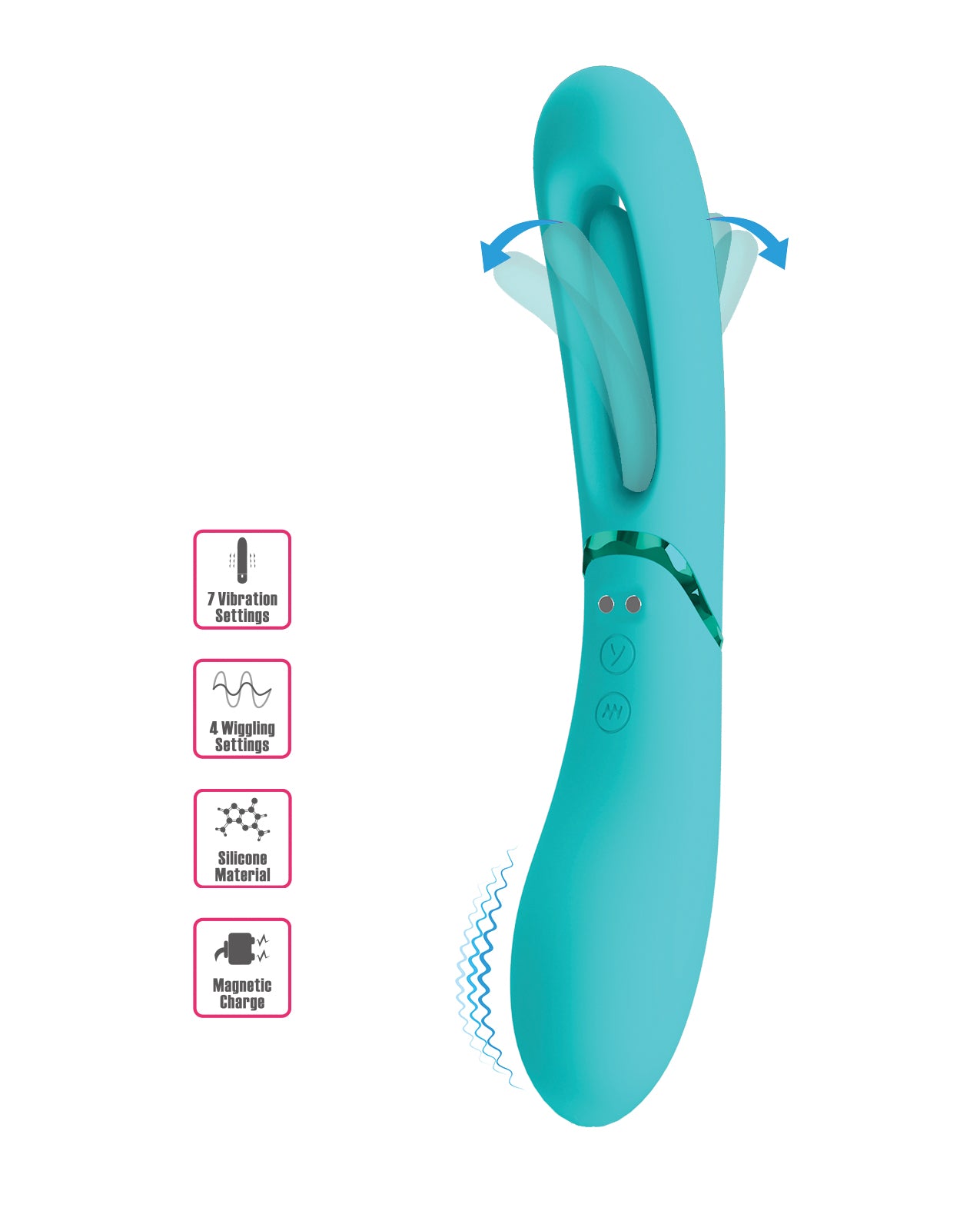 Pretty Love Romance Lexie Flapping Vibe - Aqua by Liaoyang Baile Health Care Produ