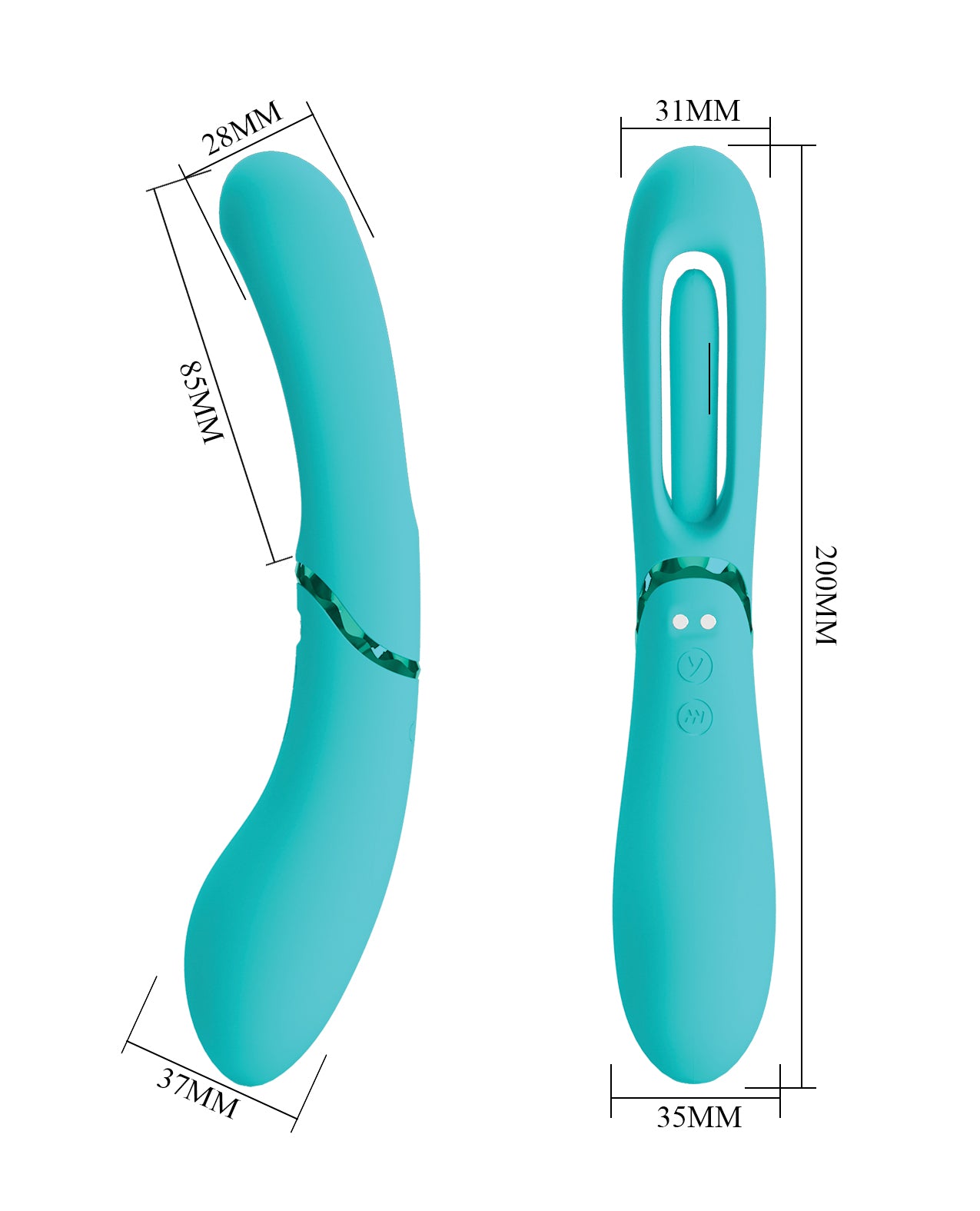 Pretty Love Romance Lexie Flapping Vibe - Aqua by Liaoyang Baile Health Care Produ