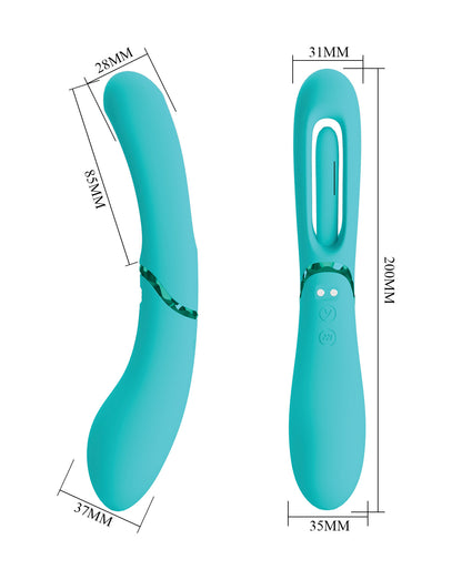 Pretty Love Romance Lexie Flapping Vibe - Aqua by Liaoyang Baile Health Care Produ