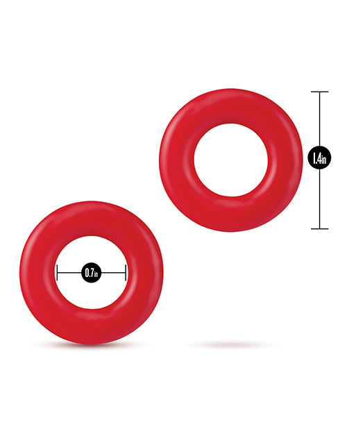 Blush Stay Hard Donut Rings - Red Pack of 2 by Blush Novelties