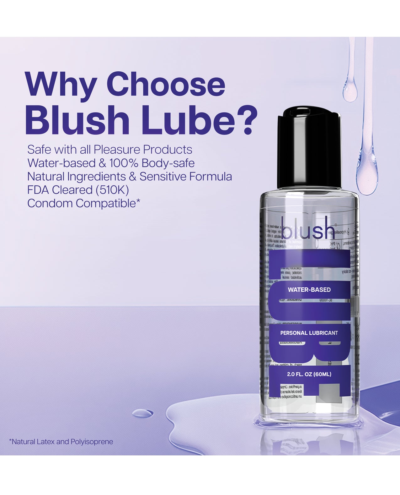 Blush Water Based Lube - 2 oz