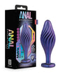 Blush Anal Adventures Matrix Swirling Bling Plug - Sapphire by Blush Novelties