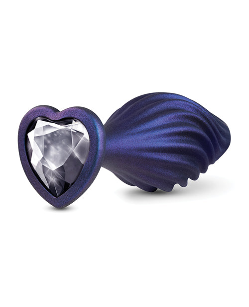 Blush Anal Adventures Matrix Swirling Bling Plug - Sapphire by Blush Novelties