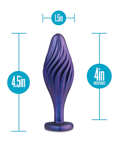 Blush Anal Adventures Matrix Swirling Bling Plug - Sapphire by Blush Novelties