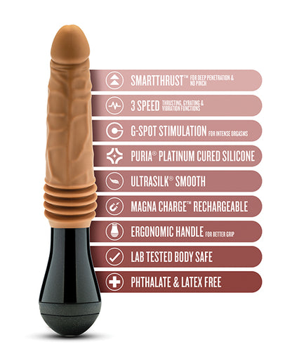 Blush Dr. Skin Silicone Dr. Arthur Thrusting Gyrating Vibrating Dildo