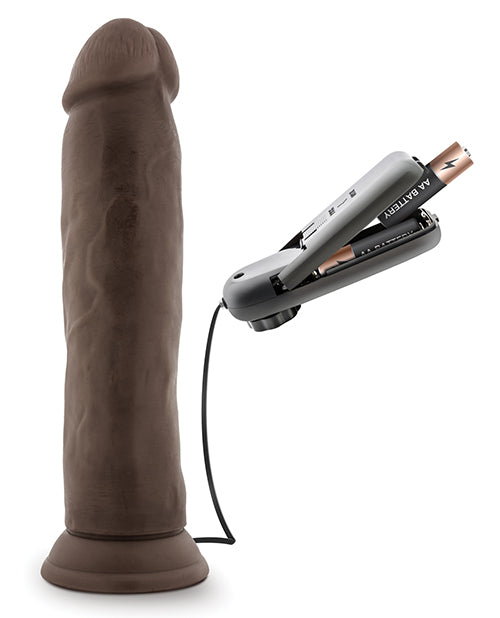 Blush Dr. Skin Dr. Throb 9.5" Cock w/Suction Cup - Chocolate