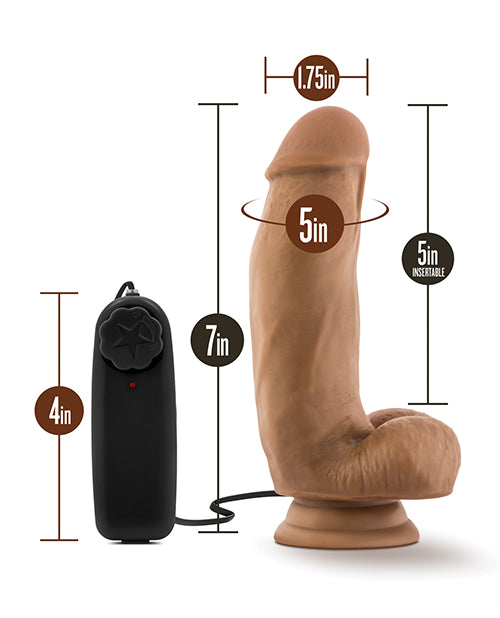 Blush Coverboy MMA Fighter 7" Vibrating Realistic Cock - Mocha by Blush Novelties