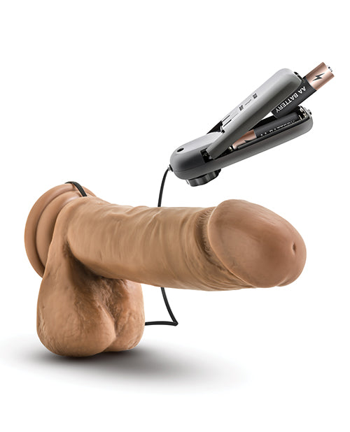 Blush Coverboy Soccer Champ 8" Vibrating Realistic Cock - Mocha by Blush Novelties